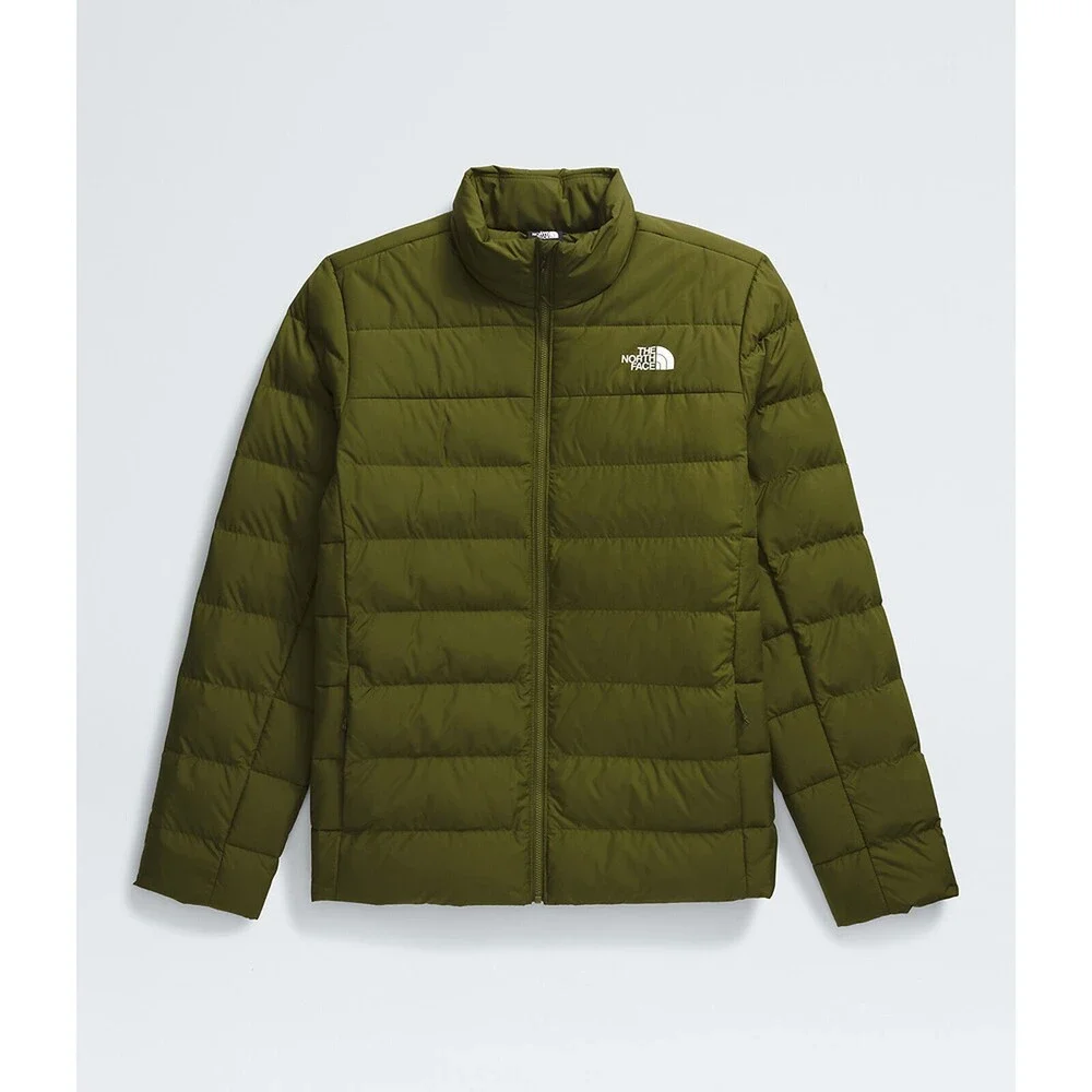 The North Face Aconcagua 3 Puffer Jacket Mens Small Olive Green Full Zip APP3046